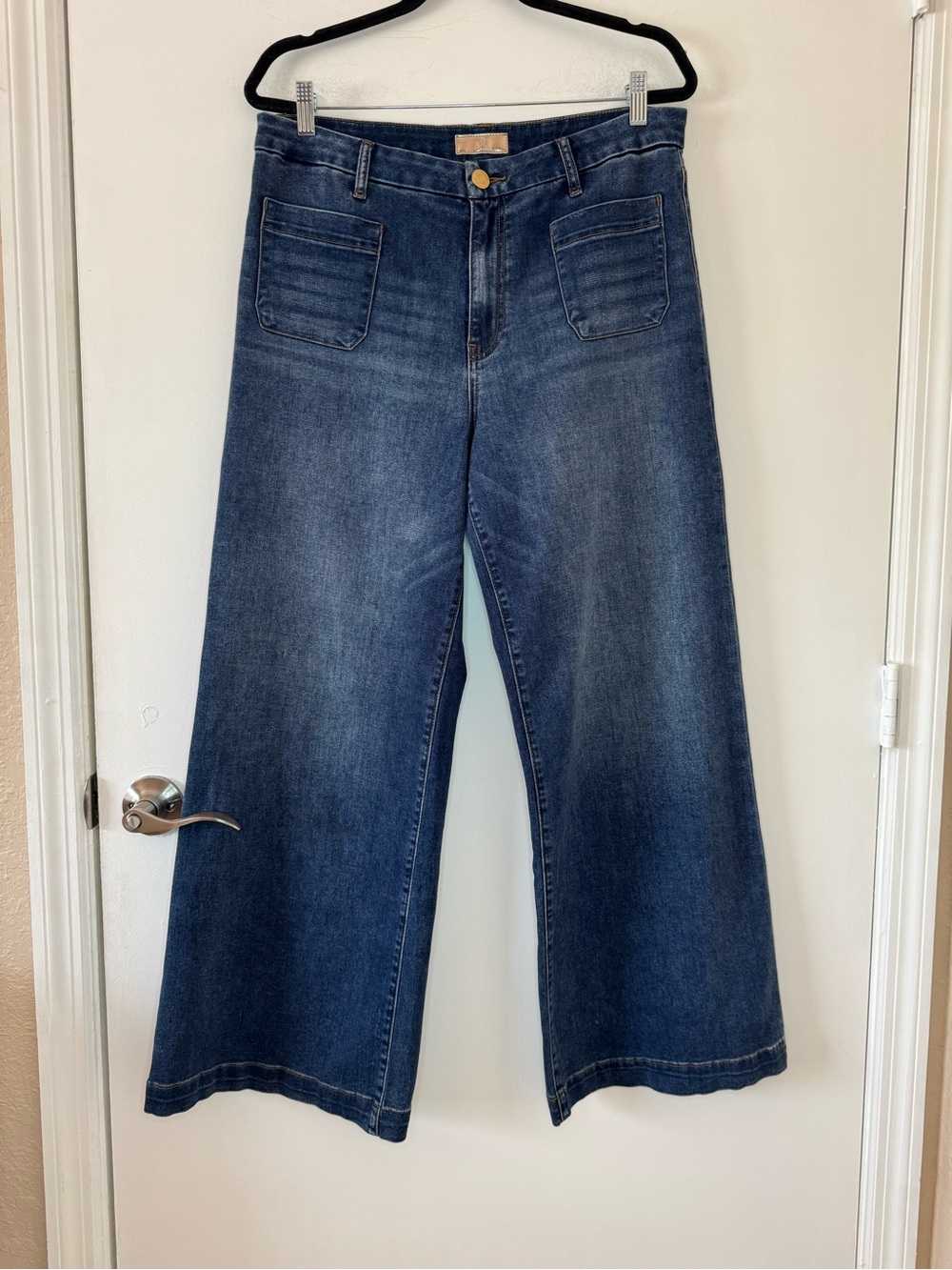 KUT from the Kloth Women's Meg High Rise Wide Leg Patch Pockets Jeans Size 12 - Picture 2 of 15